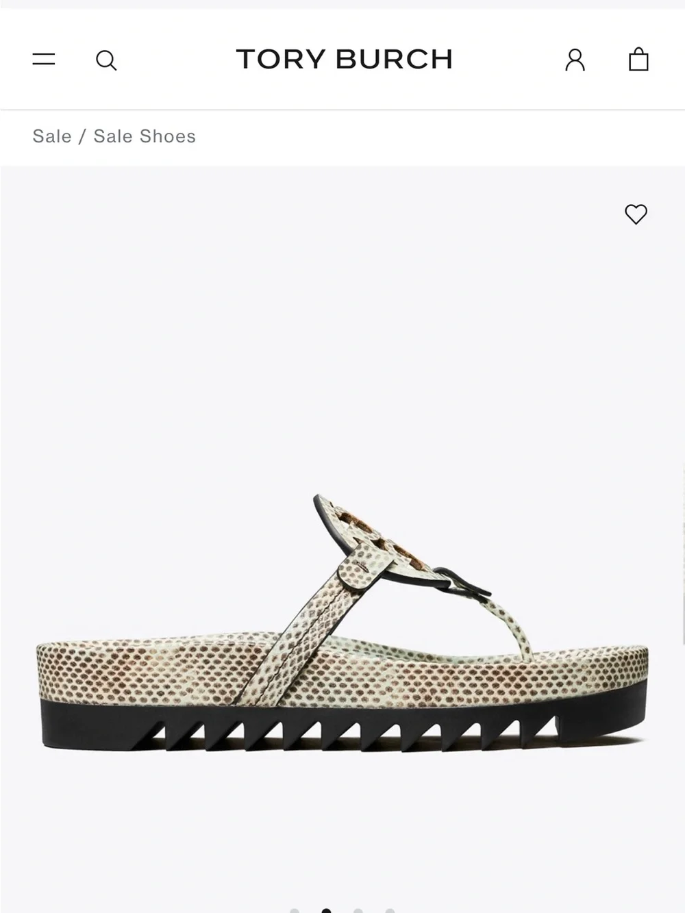 Tory Burch: Miller Cloud Lug Snake Sandals 🐍